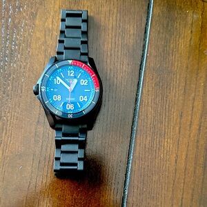Nixon Dual-Tone Black and Blue Watch